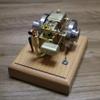 Goekhyrani Water-Cooled Engine Model, 1.6cc Mini Four-Stroke Engine with Wooden Base, Gift and Decoration for Technology Enthusiasts view 3
