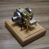 Goekhyrani Water-Cooled Engine Model, 1.6cc Mini Four-Stroke Engine with Wooden Base, Gift and Decoration for Technology Enthusiasts view 4