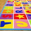 Champion Rugs Kids/Baby Room/Daycare/Classroom/Playroom Sit Spot Area Rug Letters Numbers Fun Educational Shapes Learning Carpet (8 X 10) view 2