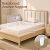 Evolur Snooze Shield Toddler Bed Rail, 33 Inch Swing-Down Guardrail, Grey view 4