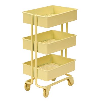 1:12 Storage Cart Miniature Bookshelf with Wheels Kitchen Bedroom Furniture Display Stand Book