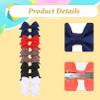 10pcs Cheer Bow Hair Clips for Toddlers Baby Girls, Small Hair Ribbon Bow Hair Barrettes No Damage Hair Bows School Hair Accessories for Toddlers Baby Girls (Navy Blue/Black/Red/White/Brown) view 3
