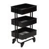 1:12 Storage Cart Miniature Bookshelf with Wheels Kitchen Bedroom Furniture Display Stand Book view 1