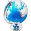 Chrome Finish Educational World Map Rotating Globe Ornate Table Or Desk Ornament Handmade Gift Graduation Gifts Earth Globe view 1