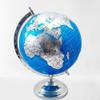 Chrome Finish Educational World Map Rotating Globe Ornate Table Or Desk Ornament Handmade Gift Graduation Gifts Earth Globe view 2