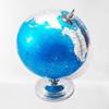 Chrome Finish Educational World Map Rotating Globe Ornate Table Or Desk Ornament Handmade Gift Graduation Gifts Earth Globe view 3