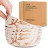 Nook Theory 4 Pack Bamboo Bowls - 18 Oz Reusable Toddler and Kids Bowl, Dishwasher Safe - Not Microwavable Bamboo Dishes (Wildflower) view 1