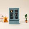 1PC Wooden Furniture Modern for House Living Room Wood Book Cabinet Bookshelf Wardrobe 1:12 Decoration view 2