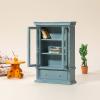 1PC Wooden Furniture Modern for House Living Room Wood Book Cabinet Bookshelf Wardrobe 1:12 Decoration view 4
