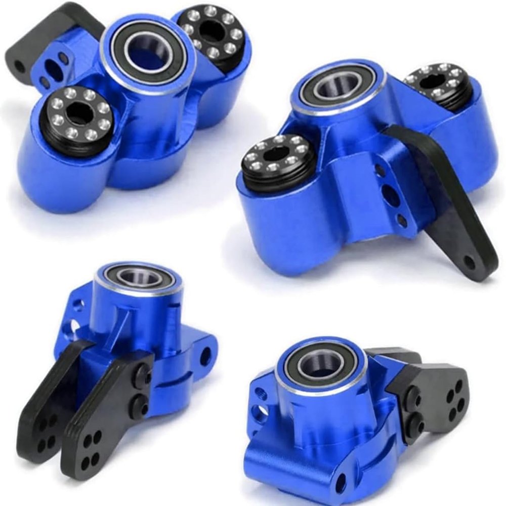 Alloy AR330505 Front Steering Blocks AR330404 Rear Hub Carrier for RC Arrma 6S 1/7 Big Rock Fireteam 1/8 Kraton Notorious Outcast 6S BLX Upgrade Part(Navy Blue)