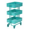 1:12 Storage Cart Miniature Bookshelf with Wheels Kitchen Bedroom Furniture Display Stand Book view 1