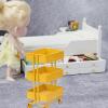 1:12 Storage Cart Miniature Bookshelf with Wheels Kitchen Bedroom Furniture Display Stand Book view 4