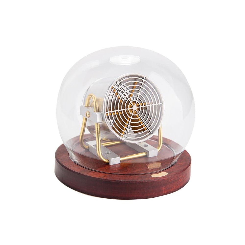 ConGamefun Rechargeable LED Metal Blower Model with LED Light and Wooden Base Perfect for Industrial Collectibles & Artifacts Premium Quality Machining Model