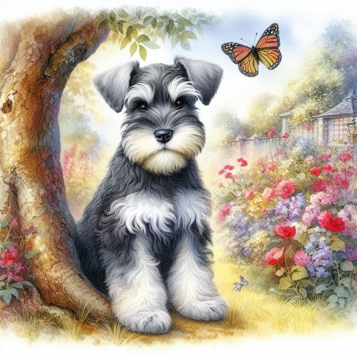 1000pcs Schnauzer House Rules Parlor Cafe Jigsaw Puzzles for Adults - Dog Animal Wooden Puzzle-Puzzles for Youth Children Home Decor Funny Educational Game Best Gift Preschool Toys