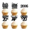 18pcs Black Glitter Dessert Cupcake Pick for Straight Outta 2006 Legend Since 2006 Theme Decor Supplies Men Boys Happy 20th Birthday Party Decoration view 1