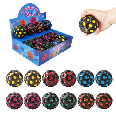 ZHEBAG Bouncy Ball, Colorful Big Super Bouncy Astro Ball, Extreme High Bouncing Balls for Kids,Fun Kids Lightweight Foam Jump Balls for Outside, Improve Hand Eye Coordination Ability (12 Pack)