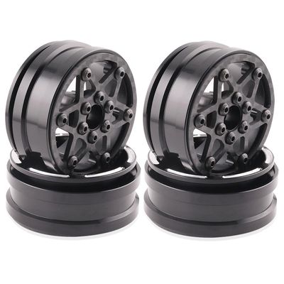 1.9 Inch beadlock Wheel Rims,4PCS Crawler Carbon Fiber Wheels Rims for 1/10 RC Crawler Capra SCX10 TRX4 TF2 VS4-10 Gen8 R1 Element Enduro 1.9S DIY (D)