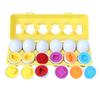 BESTonZON 12pcs Geometric Shape Matching Eggs Toy Set for Boys and Girls Educational Sorting Game for Ages Develops Hand-Eye Coordination Imagination Creativity view 2