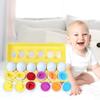 BESTonZON 12pcs Geometric Shape Matching Eggs Toy Set for Boys and Girls Educational Sorting Game for Ages Develops Hand-Eye Coordination Imagination Creativity view 4
