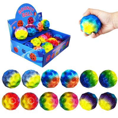 ZHEBAG Bouncy Ball, Colorful Big Super Bouncy Astro Balls, Extreme High Bouncing Balls for Kids,Fun Kids Lightweight Foam Jump Ball for Outside, Improve Hand Eye Coordination Ability (12 Pack)