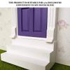 1/12 Dollhouse Miniature, DIY White Wood Stair Toy, Cute and Beautiful, Villa Scene, 2 Pieces Connected for Straight Ladder (White Steps) view 3