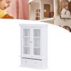 1: 12 Dollhouse Furnitures Miniature Wood Simulation Cabinet Bookcase Bookshelf view 2