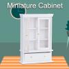 1: 12 Dollhouse Furnitures Miniature Wood Simulation Cabinet Bookcase Bookshelf view 4