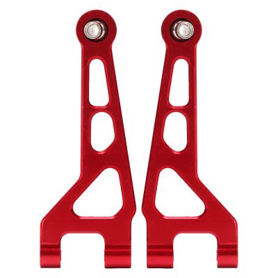 2Pcs RC Car Front Upper Arm Aluminum Alloy Spare Part for MJX 1/16 Remote Control Model 16208 16207 16210 (Red)
