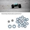 20PCS RC Ball Bearing, Steel RC Ball Bearing Kit Wheel Hub Double Rubber Sealed Bearing, Metal Ball Bearings for AXIAL 1/24 SCX24 Upgrades Parts Accessories view 3