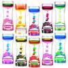 10 Pack Colorful Liquid Bubble Oil Hourglasses - Innovative Decompression Liquid Oil Hourglass Toys - Desktop Sensory Gadgets (10 Pack Colorful Liquid Motion Bubbler, Plastic) (Family Edition) view 1