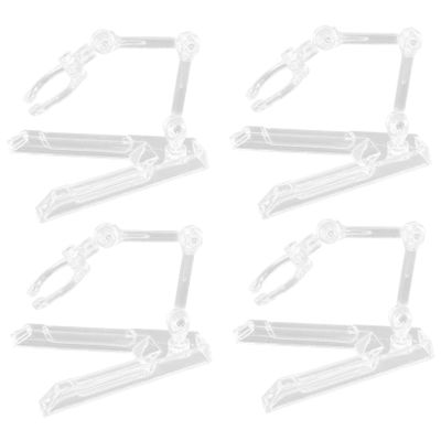 BESTonZON 4pcs Plastic Model Stand Figures Display Riser for Collectibles Lightweight Support for Miniatures and Doll Showcases