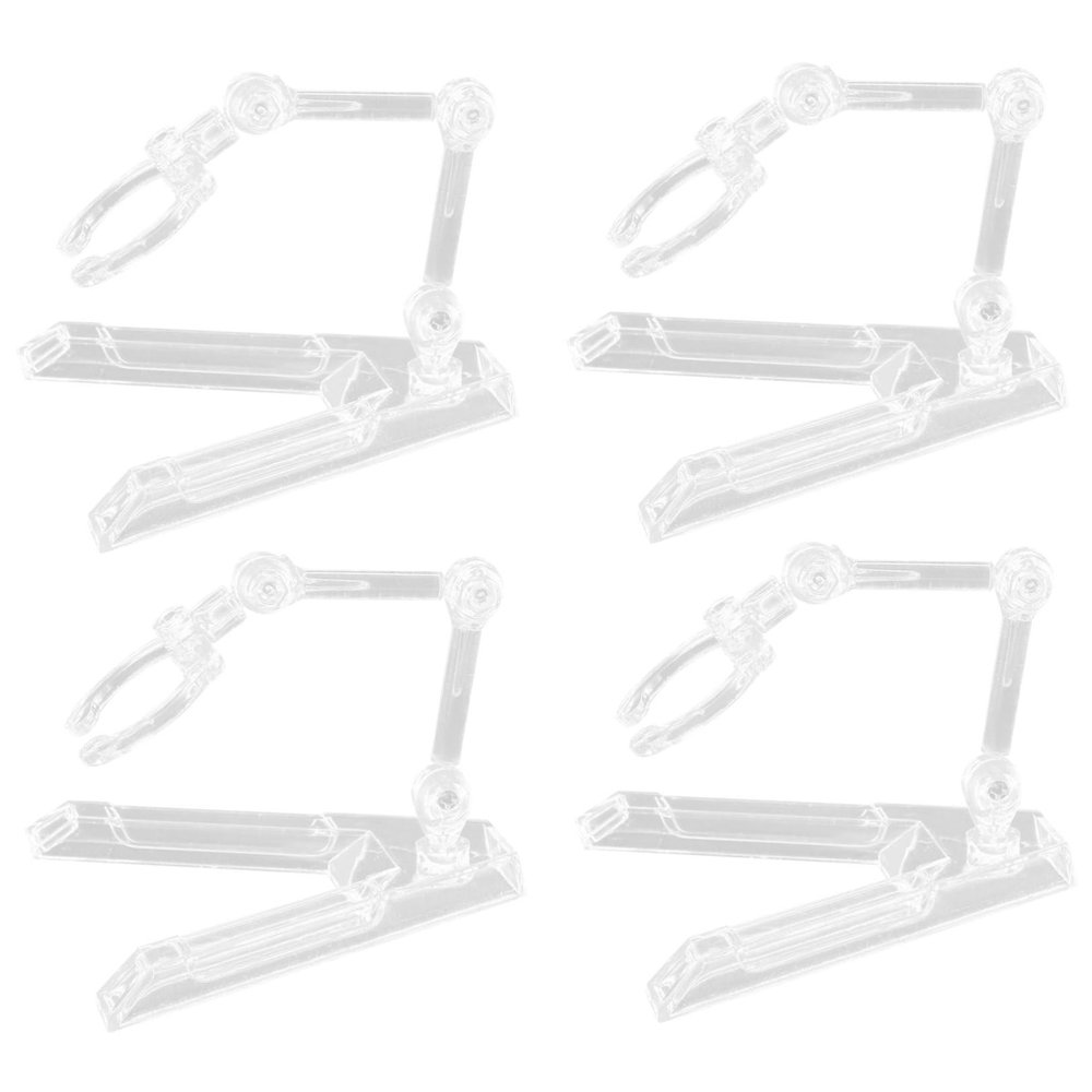 BESTonZON 4pcs Plastic Model Stand Figures Display Riser for Collectibles Lightweight Support for Miniatures and Doll Showcases