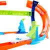 Hot Wheels Toy Car Track Set, Flip & Jump Through The Corkscrew Loop with a 1:64 Scale Toy Car, Speed Snap Track & Adapters, Compresses for Storage view 2