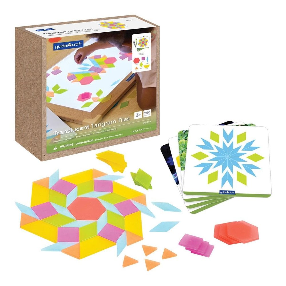 Kaplan Early Learning Translucent Tangram Tiles - 250 Pieces