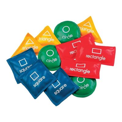 Kaplan Early Learning Geometric Beanbags - Set of 12