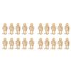 20 Pack Unfinished Wooden Robot, Wood People Shapes Figures Wooden Robot Figures People Bodies Joint Wooden Puzzle Building Craft Kit Decorative Peg Dolls Toy for DIY Painting Arts view 1