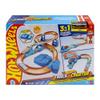 Hot Wheels Toy Car Track Set, Deluxe Building Box with Motorized Booster, 1:64 Scale Vehicle, Speed Snap Track, Boosted Jump Speedway view 1