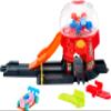 Hot Wheels Toy Car Track Set, Gumball Machine Playset with 1:64 Scale Die-Cast Donut-Shaped Vehicle & Speed Snap Track, Downtown City Candy Shop view 1