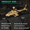 ArtorBricks AH-64 Apche Airplane Military Building Set - 223 Piece Model Kit for Adults, Collectors & Hobbyists view 2