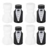 78Pcs Wedding Bubble Bottles, Bride and Groom Shape Bubble Bottle Mini Bubble Wands Funny Party Bubble Bottle for Anniversary Engagement Bridal Celebration (Black and White) view 4