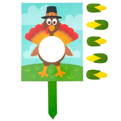 Fun Express Thanksgiving Turkey Bean Bag Toss Game - 7 Piece