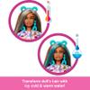 Barbie Cutie Reveal Care Bears Doll & Accessories, Series 2 Good Vibes Bear with 10 Surprises Including Color Change & Mini Bear view 3