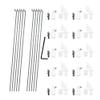 10PCS 1.2 x 200mm Pushrod with 10PCS 1.3mm Adjustable Pushrod Connector Linkage Stopper 10PCS Micro Control Horns with Clevis for RC Airplane Helicopter Plane Boat DIY Model Toy Replacement Parts view 1