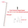 10PCS 1.2 x 200mm Pushrod with 10PCS 1.3mm Adjustable Pushrod Connector Linkage Stopper 10PCS Micro Control Horns with Clevis for RC Airplane Helicopter Plane Boat DIY Model Toy Replacement Parts view 4