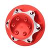 RiToEasysports 4Pcs RC Car Hub Nut, 17mm Aluminium Alloy RC Car Wheel Hub Nut Upgrade Parts for 1/8 Model (Red view 2