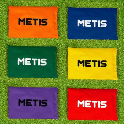 METIS Bean Bags for Kids & Adults - Durable Drill Cotton Cover - Great for Games, School & Club Use - Ideal for Throwing & Catching Practice (Multi-Colored)