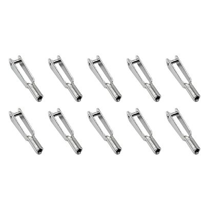 10PCS M2 Thread Self-Locking Metal Clevis Quick Link Steel Clevis for Fix Wing RC Airplane Helicopter Model Toy Replacement Parts