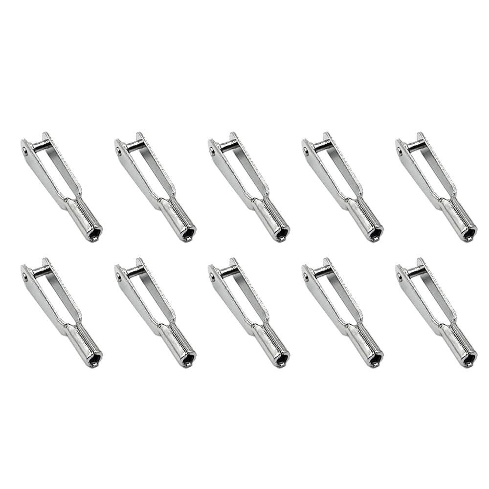 10PCS M2 Thread Self-Locking Metal Clevis Quick Link Steel Clevis for Fix Wing RC Airplane Helicopter Model Toy Replacement Parts