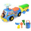 Kiddieland Stitch Lights & Sounds Foot-to-Floor Ride-On with Trailer, Interactive Dashboard, Beach Accessories, Storage Seat, for Toddlers 1236 Months view 1