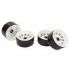 4pcs RC Wheel Rim Set Zinc Alloy Steel Universal 1.9 Inch 10 Rims RC Crawler Car Wheel Hub Axial for SCX10 II III (White) view 3